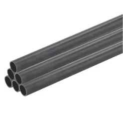 Tower Round uPVC Black Conduit 20mm x 3m - 20 Pack | Durable Electrical Plastic Conduit